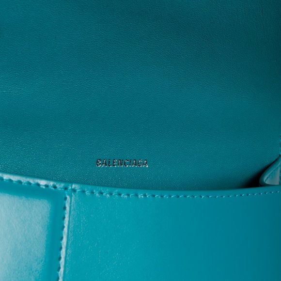 Balenciaga Hourglass Small Leather Bag in Teal - Picture 12 of 13
